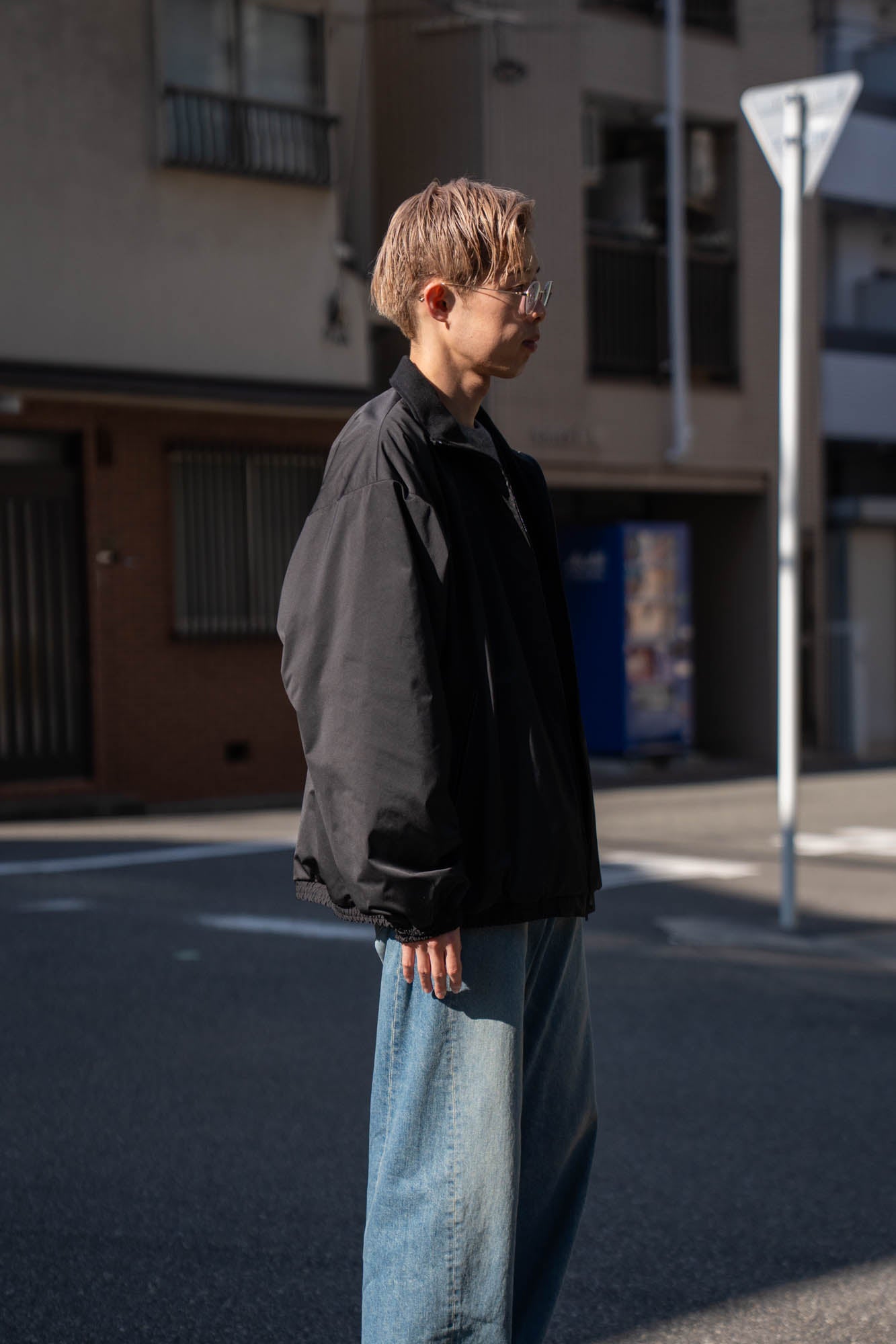 SILK-BACK STAND COLLAR ZIP JACKET(ST.1378)