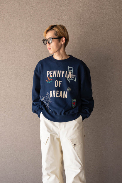 Hand-stitched sweatshirt