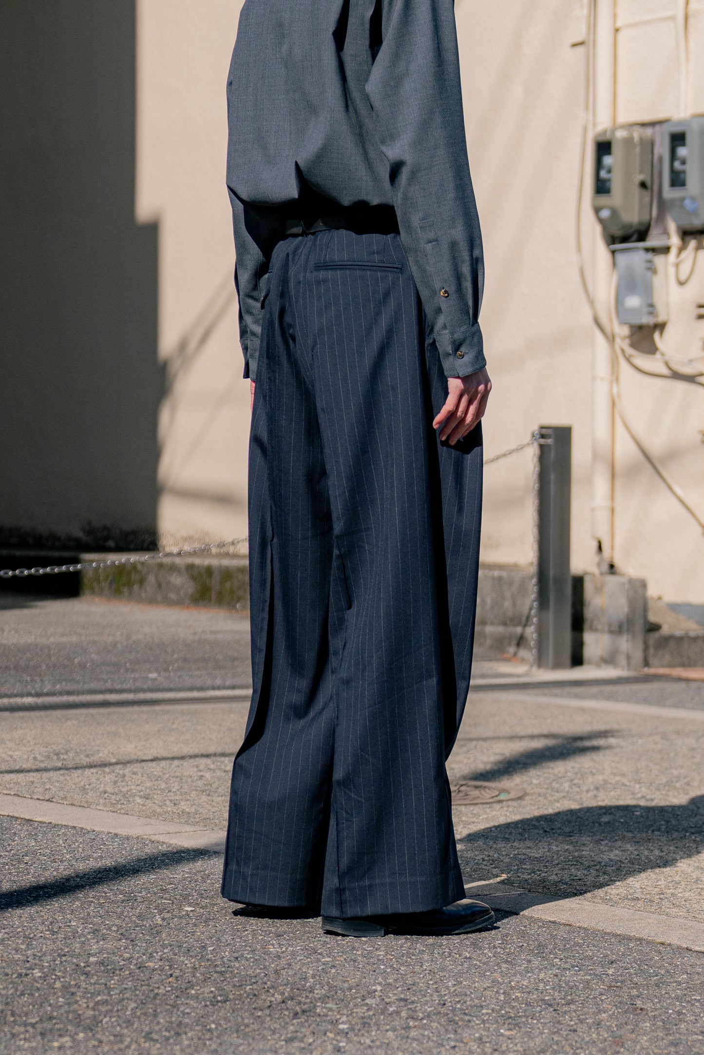 Pinstripe-pattern pants