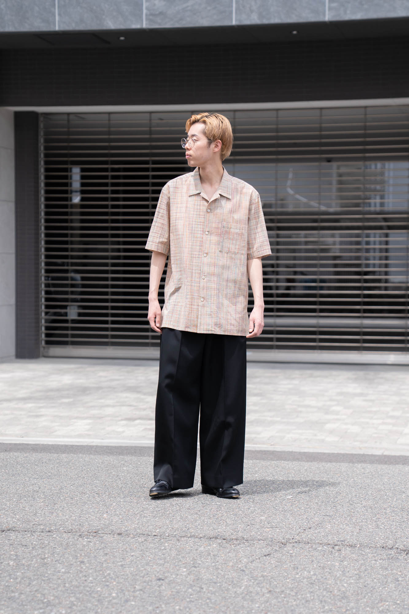 cotton ikat check shirt