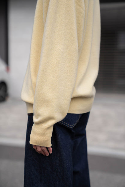 PURE CASHMERE KNIT CREW NECK LS(ST.1473)