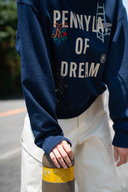 Hand-stitched sweatshirt