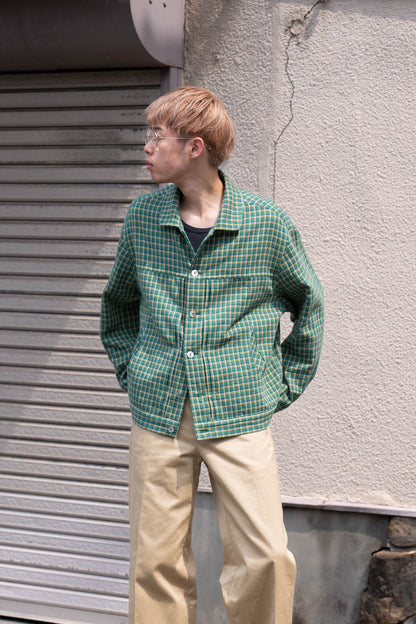 WASHED CHECK JACKET