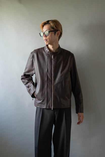 Leather Double Zip-up Blouson