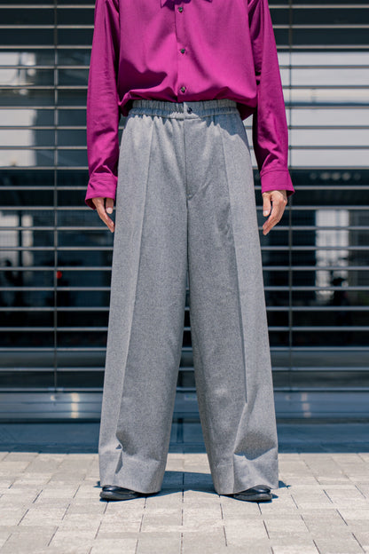 WOOL FRANNEL EASY TROUSERS