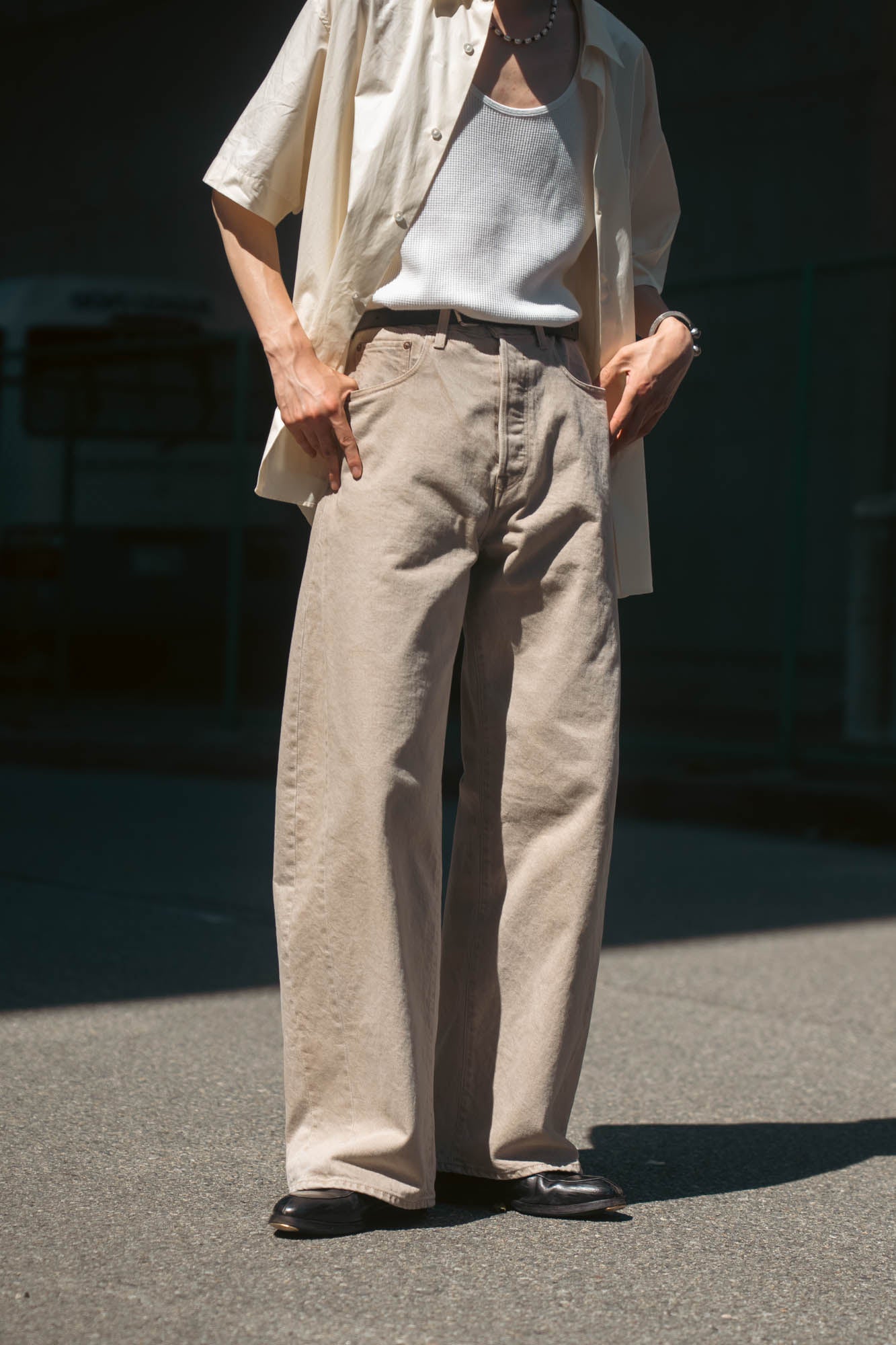 DEFORMATION WIDE COLOR DENIM PANTS(ST.1565)