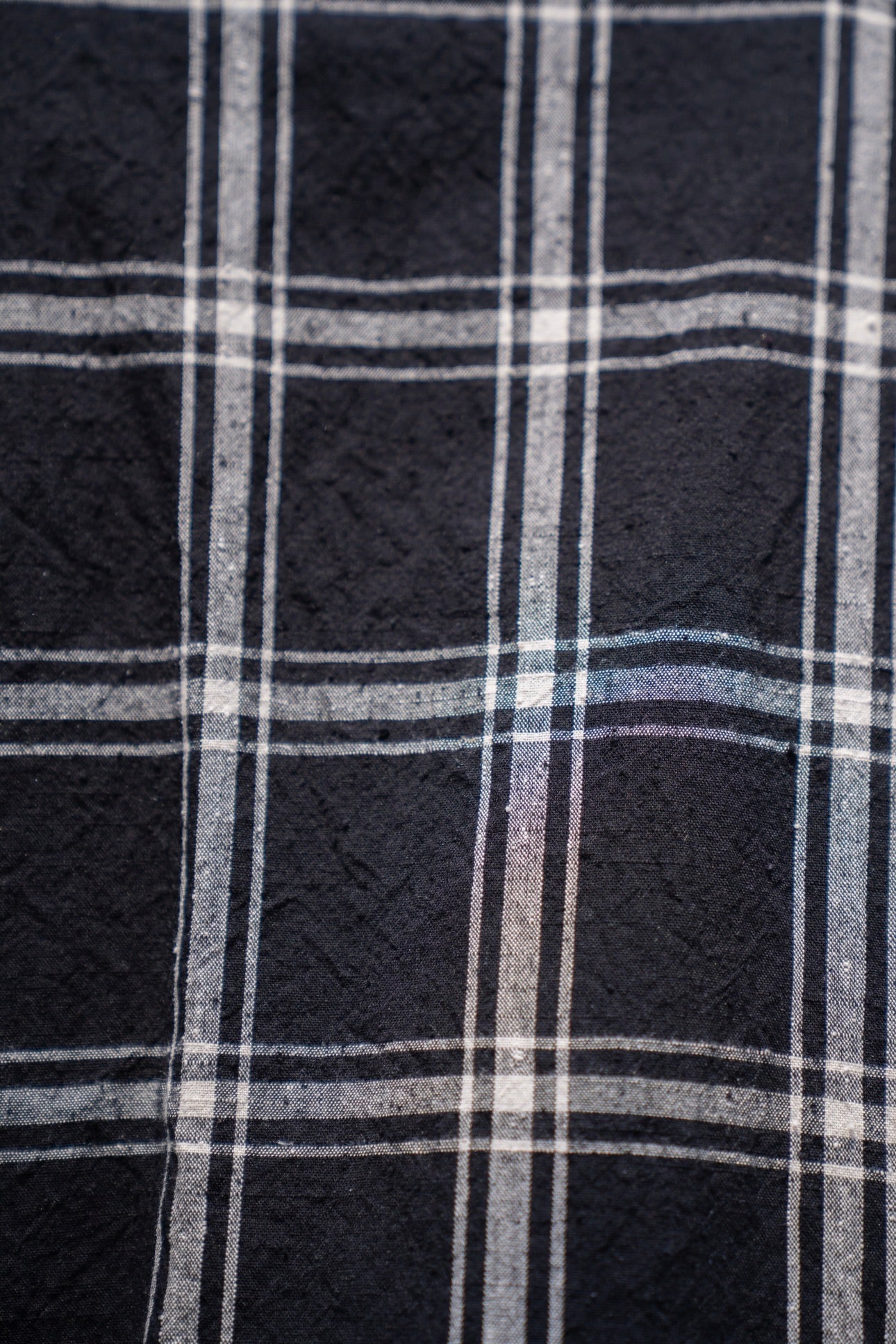 Silk/Cottn Nep Plaid Military Shirt