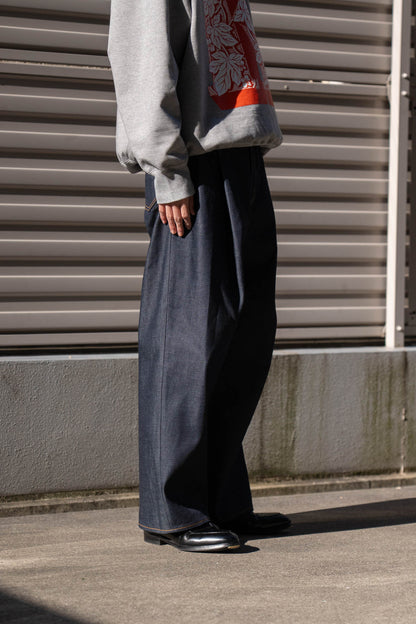 2TUCK WIDE DENIM PANTS -ENTASIS Mk-Ⅱ