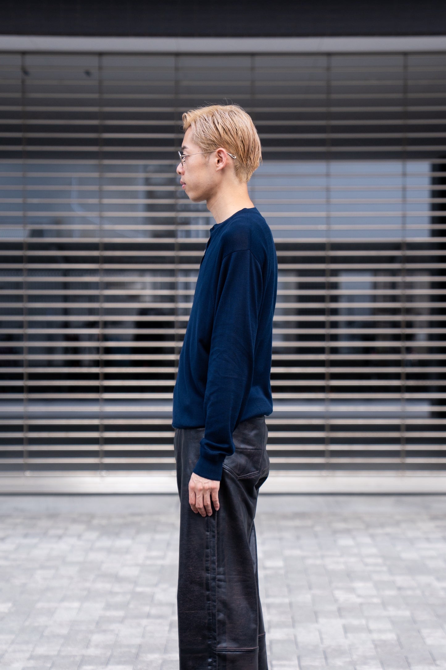 SILK HENLEY NECK PULL OVER / SLPO