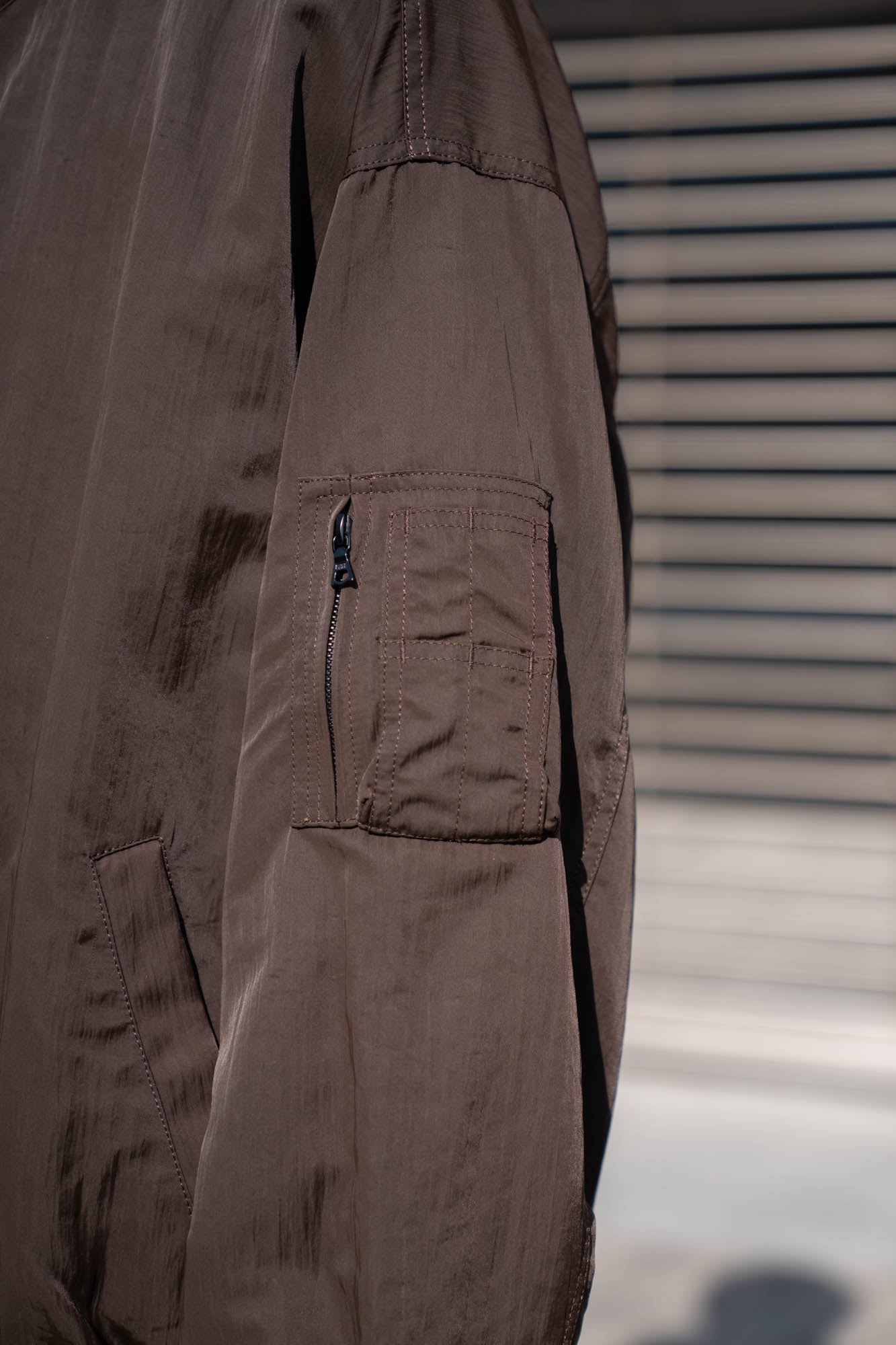 SHRUNK NYLON OVERSIZED FIGHT JACKET(ST.1386)