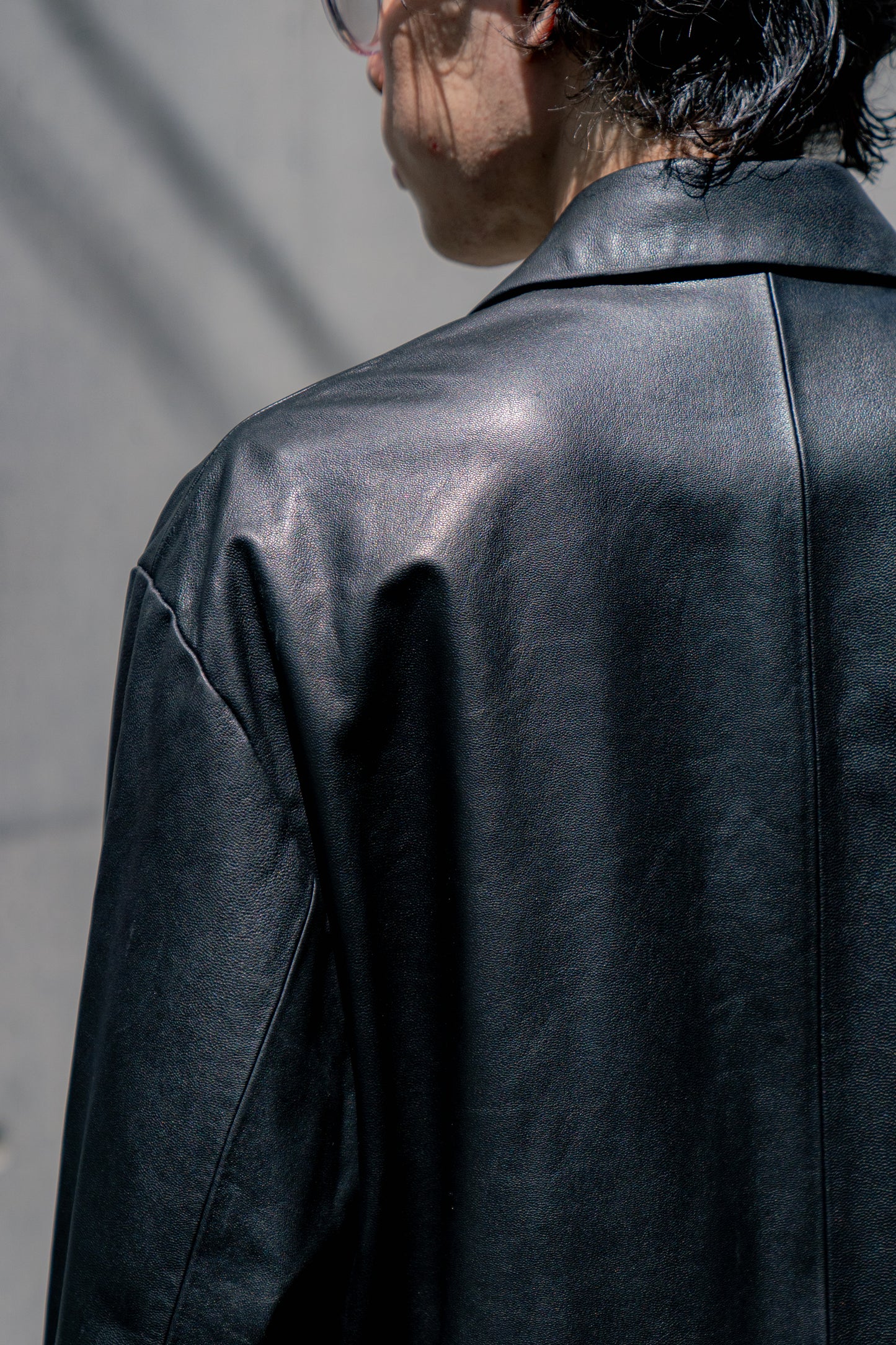 LEATHER DOUBLE BRESTED JACKET