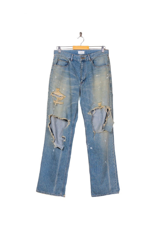 Organic Cotton Denim Pants*Crashed