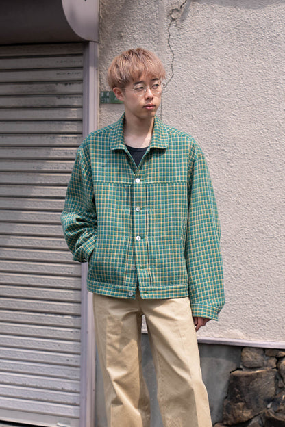 WASHED CHECK JACKET