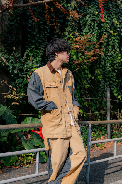 Vintage-effect work coat