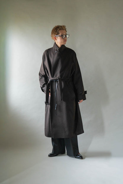 WOOL CASHMERE OVERSIZED PEAK LAPEL CHESTER COAT(ST.1533)