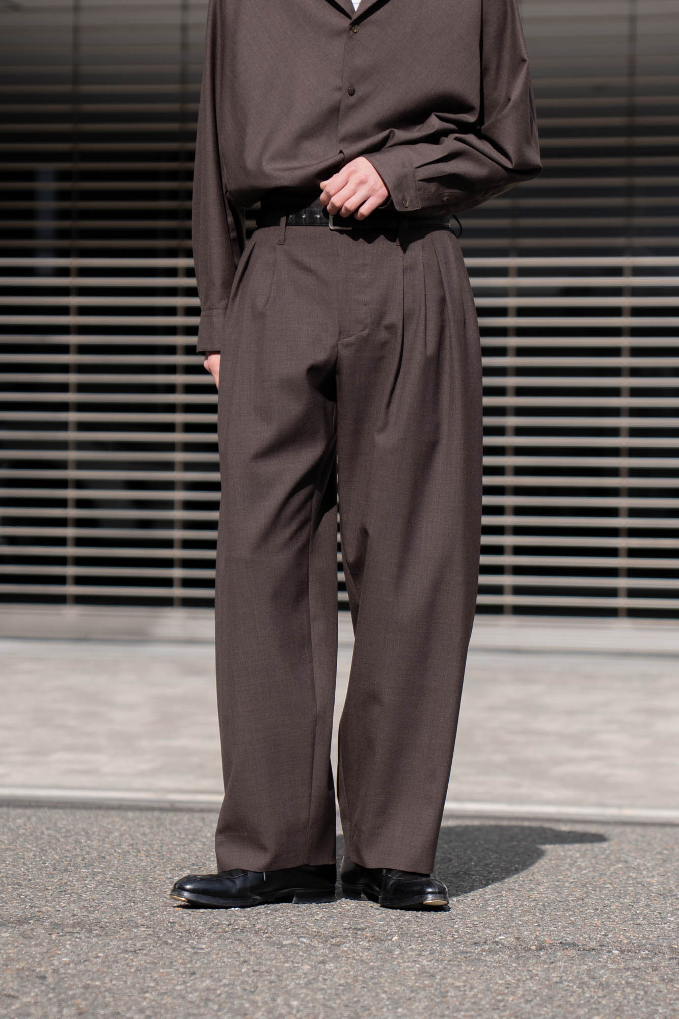 5 Tuck Trouser in Wool Tropical