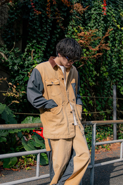 Vintage-effect work coat