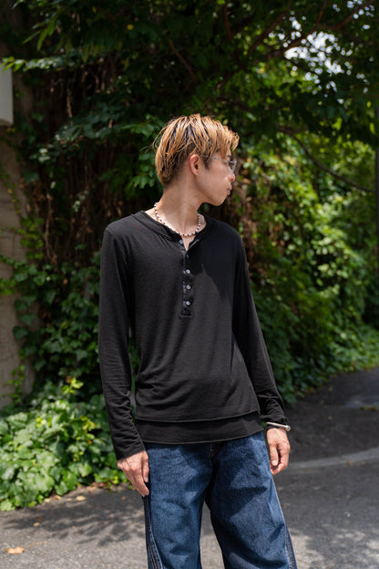 LAYERED HENLEY-NECK SHIRT .16