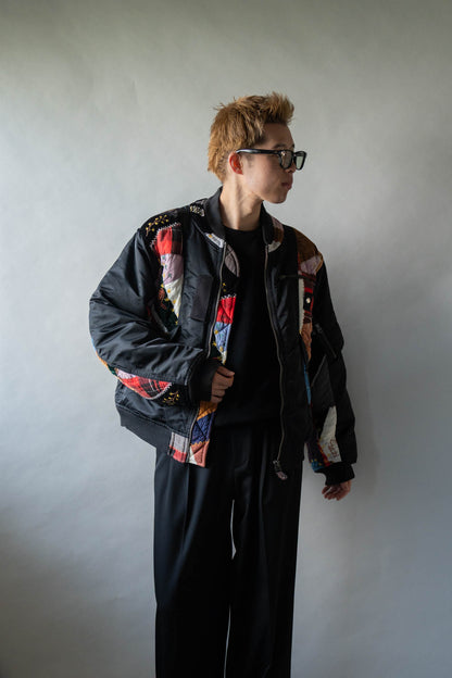 Quilt bomber jacket