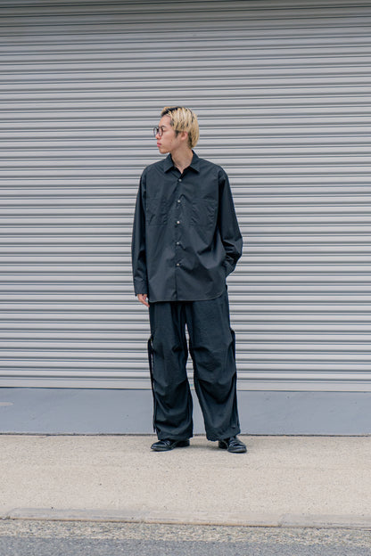 Wo/Ny poplin parachute pants