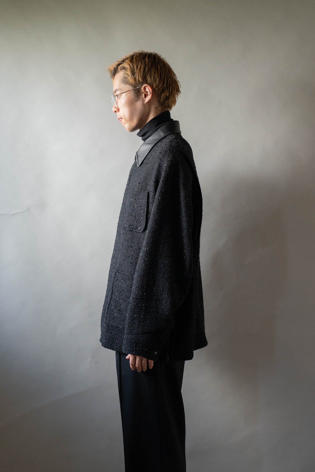Wool tweed coverall