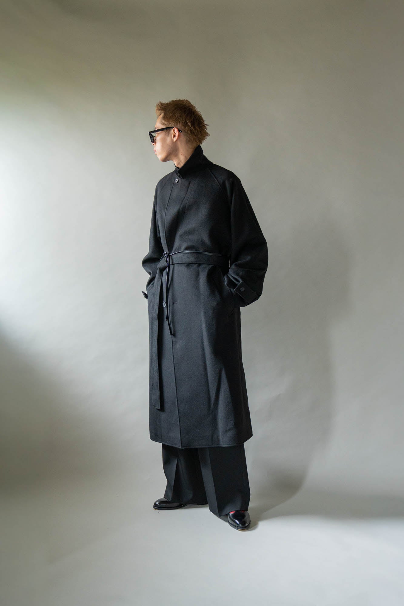 WOOL CASHMERE OVERSIZED PEAK LAPEL CHESTER COAT(ST.1533)