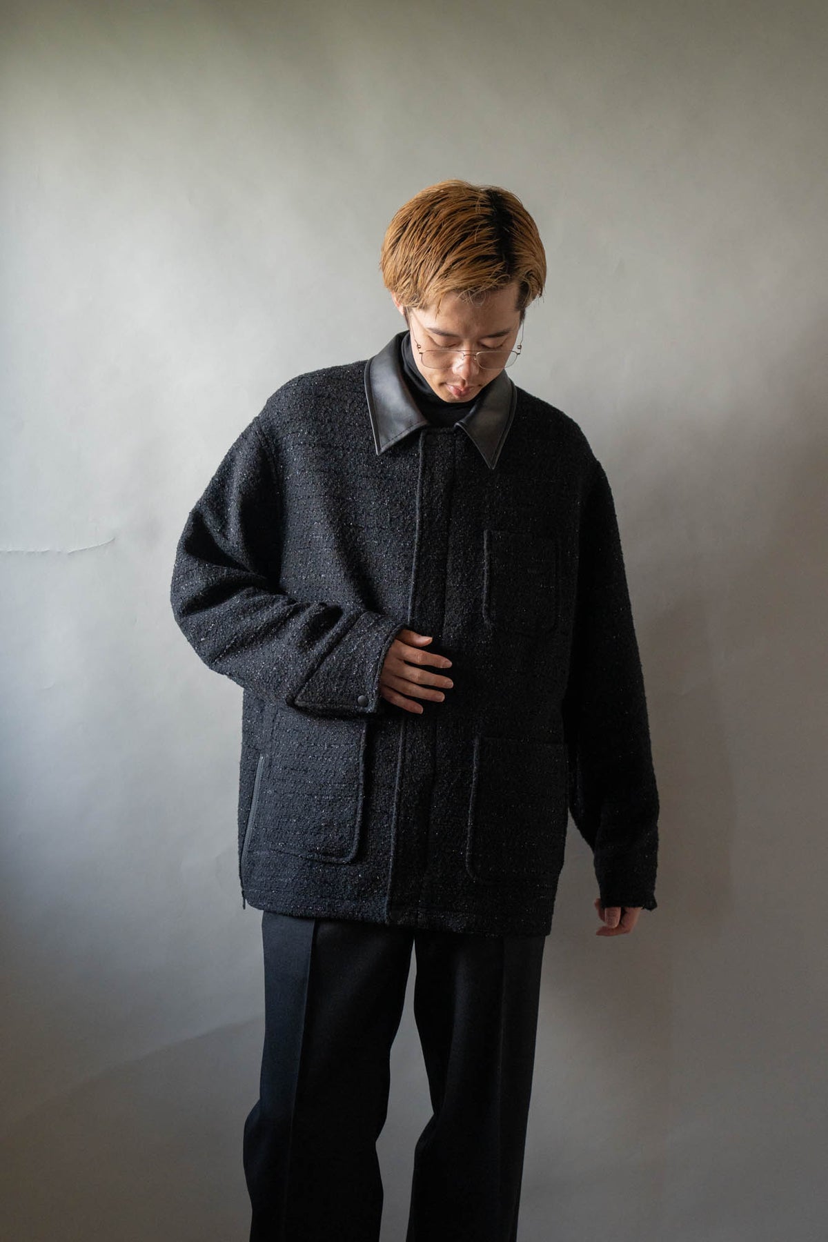 Wool tweed coverall