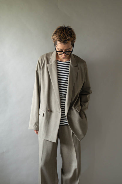 DOUBLE-BREASTED RELAX SHOULDER JACKET