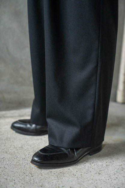 WOOL FLANNEL EASY WIDE TROUSERS(ST.1609)