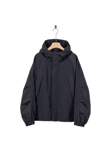 NYLON TWILL HOODED ZIP UP JACKET