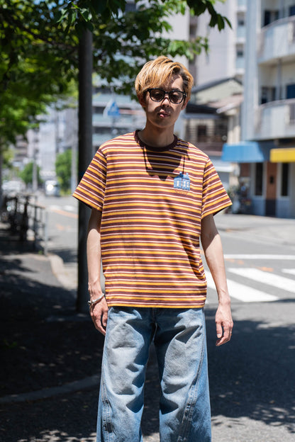 Hand-Embroidered Stripe T-Shirt