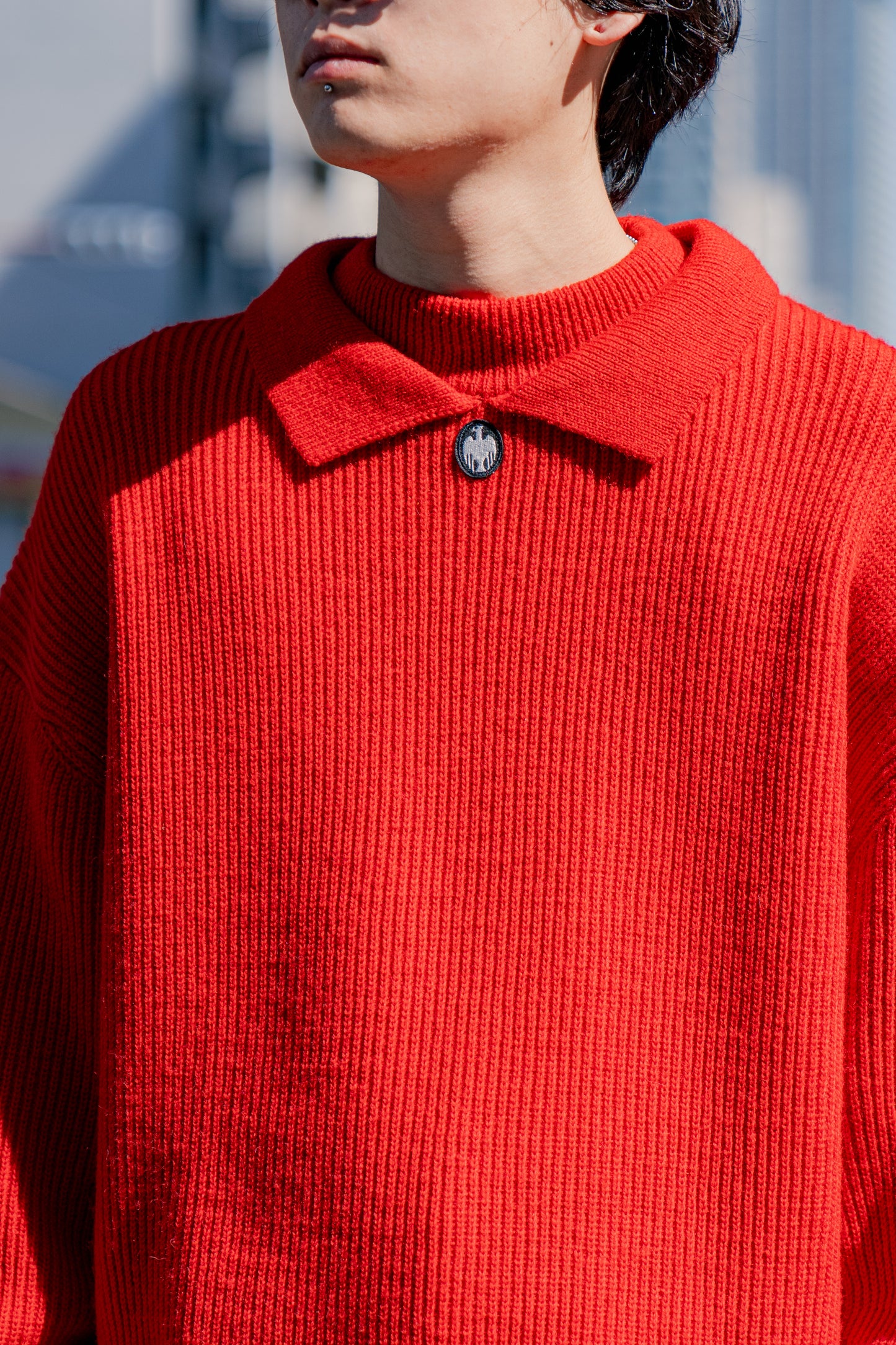 double collar sweater