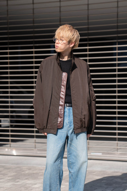 SHRUNK NYLON OVERSIZED FIGHT JACKET(ST.1386)