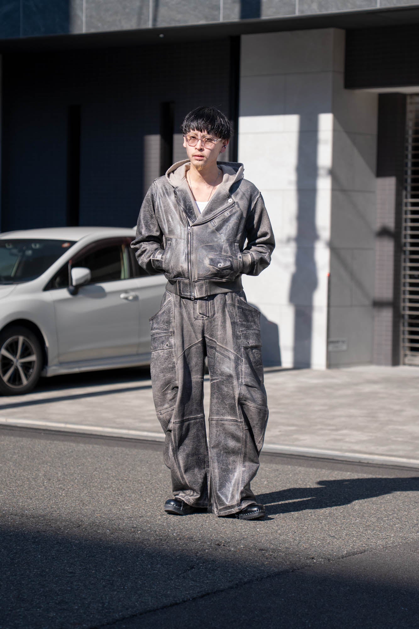 CRACKING COATED RIDERS PARKA .15