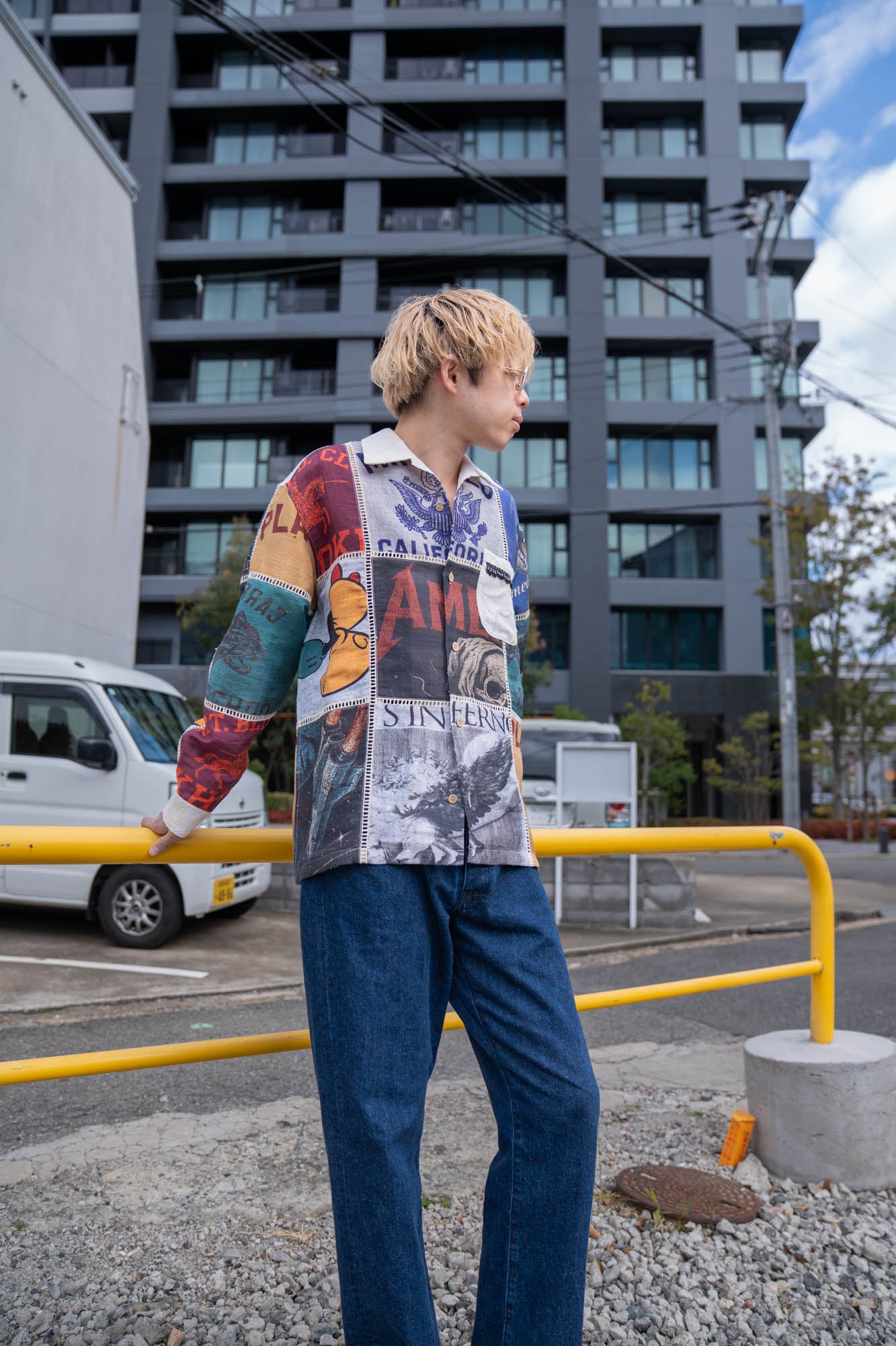 Patchworked Silk Shirt