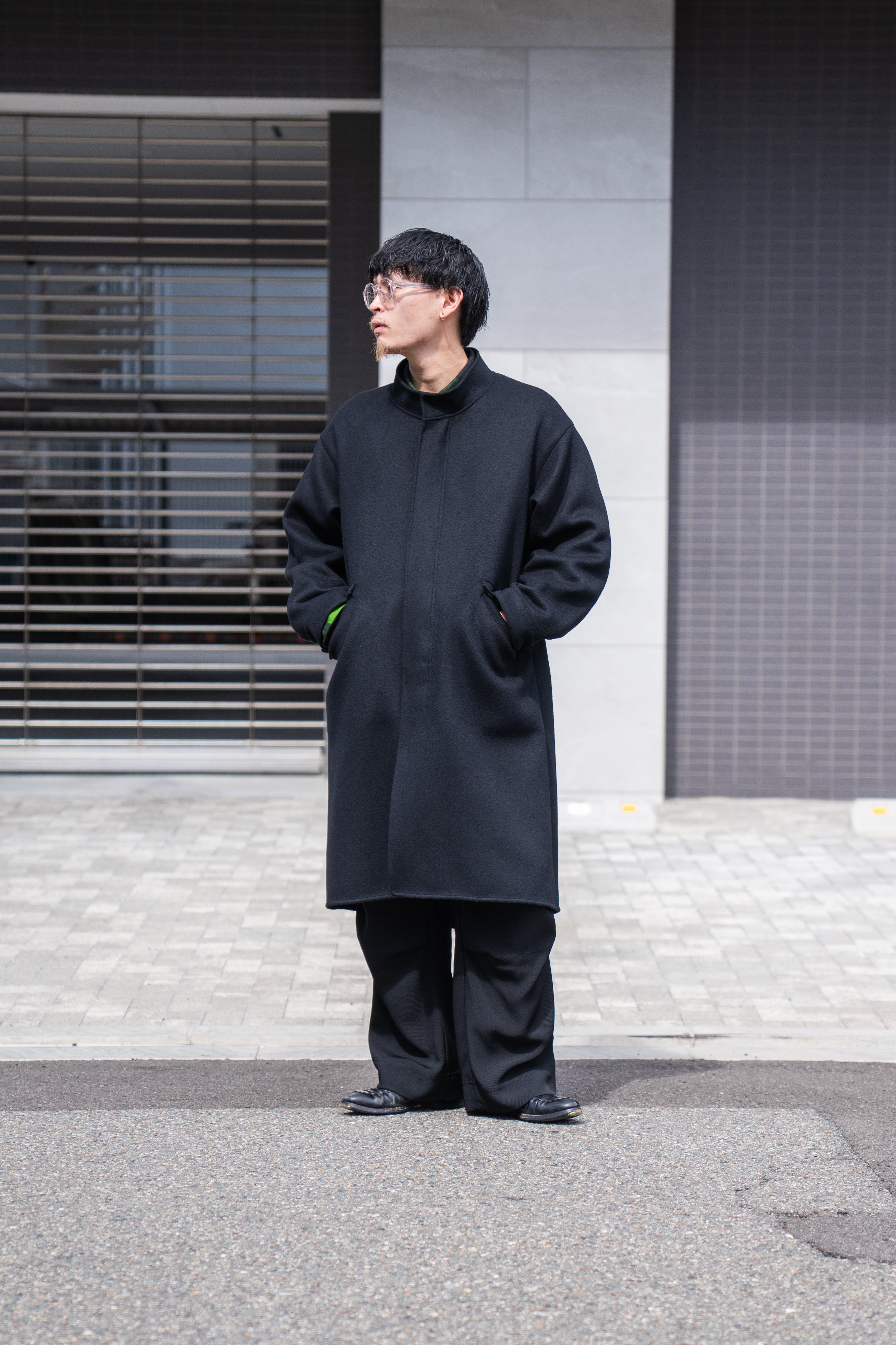 ジャケット・アウター Beaver Wool Double Breasted Overcoat blurhms - Wool Beaver Double-Breasted Coat【LAST 1】 – +81