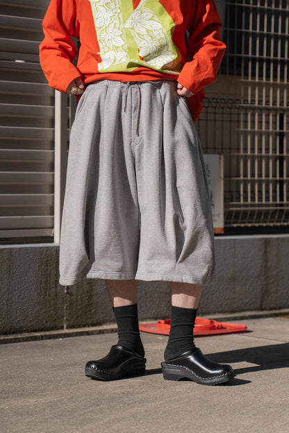 Pleated Balloon Sweat Shorts