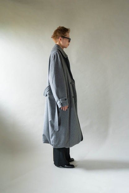 WOOL CASHMERE LAYERED COMBINATION COAT(ST.1539)
