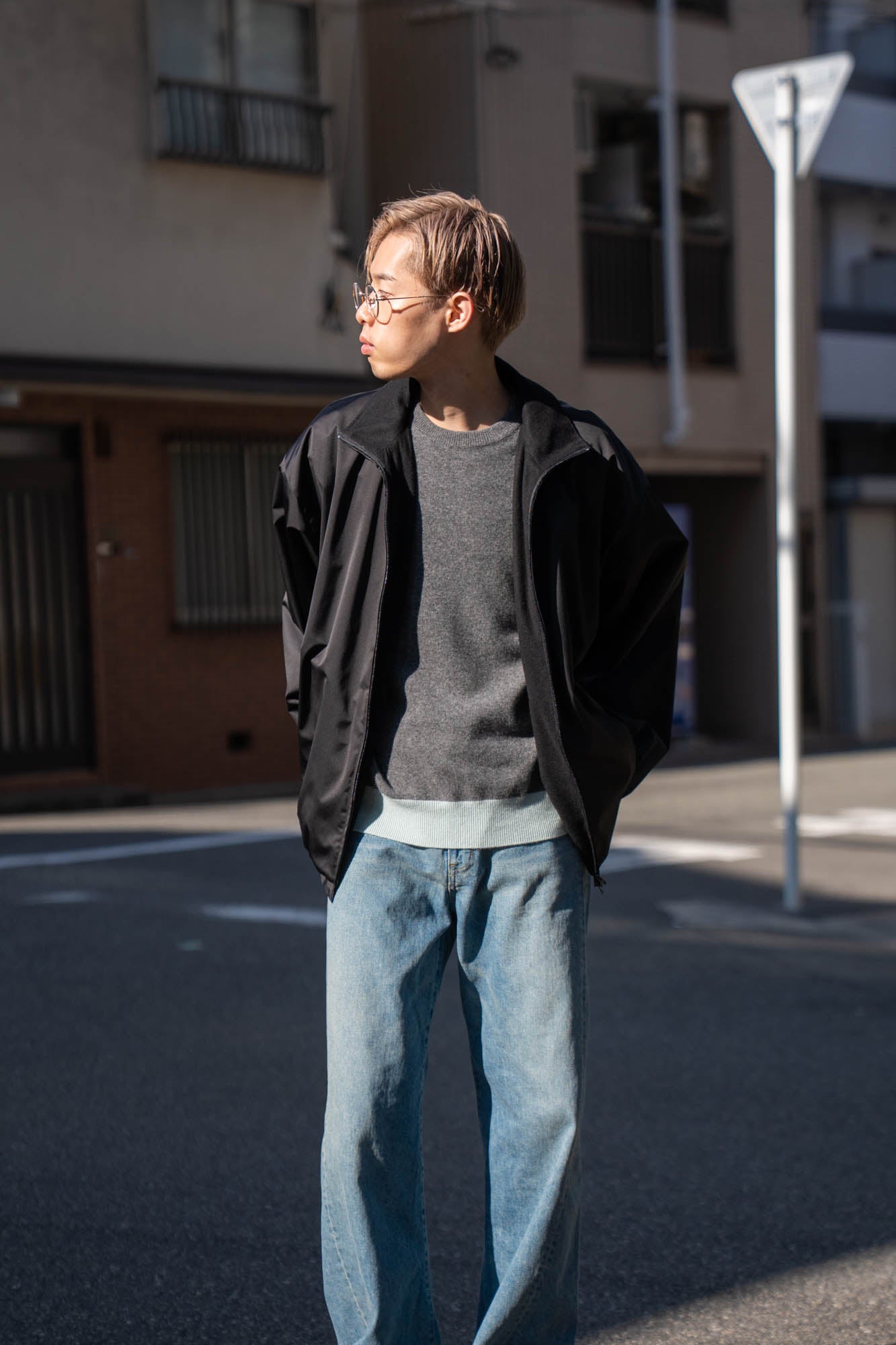 SILK-BACK STAND COLLAR ZIP JACKET(ST.1378) | ブルゾン ssstein