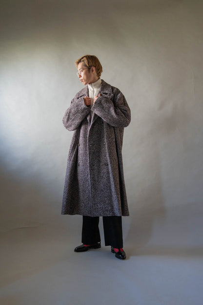 LOOP TWEED DOUBLE-BREASTED COAT