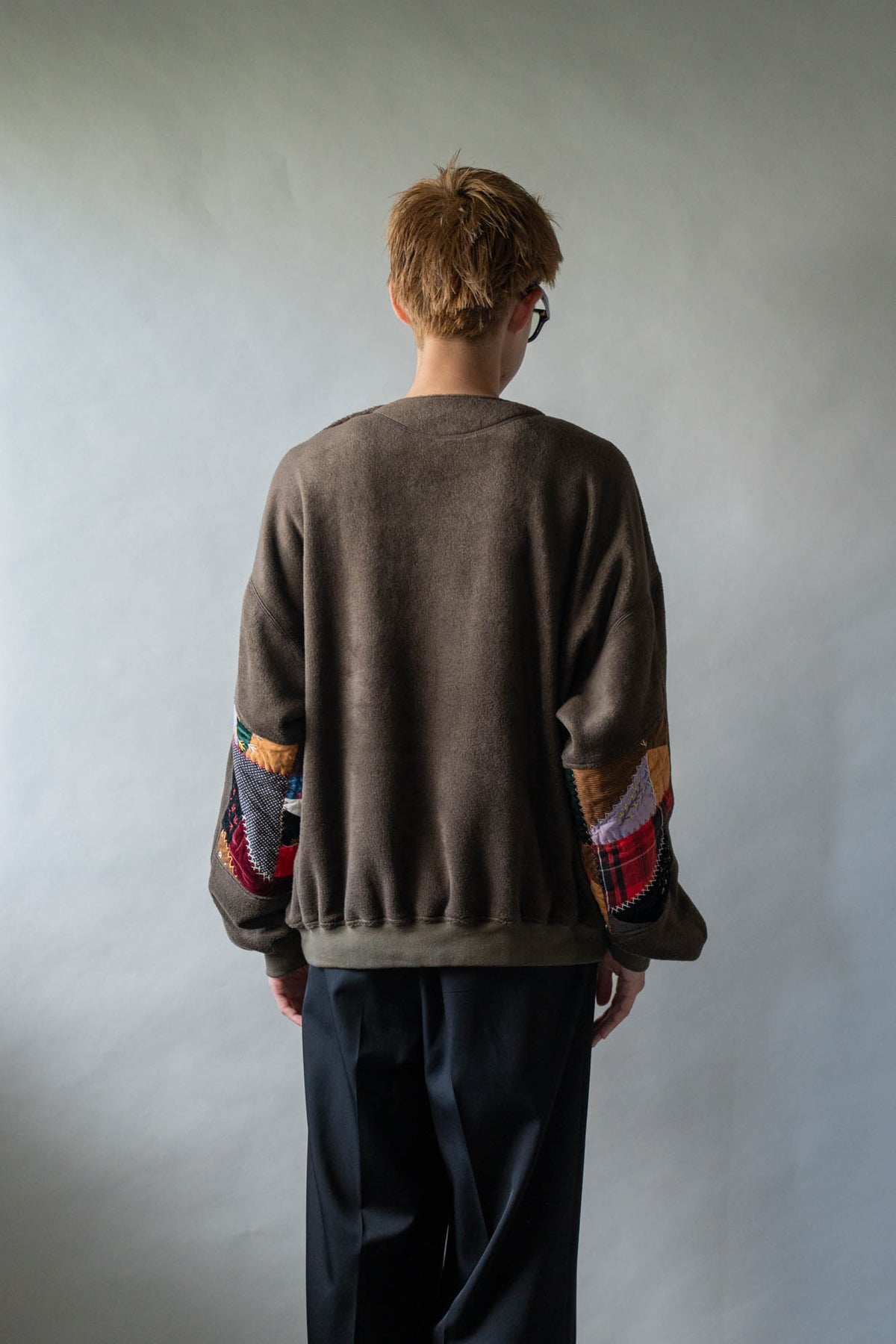 Quilt fleece pullover