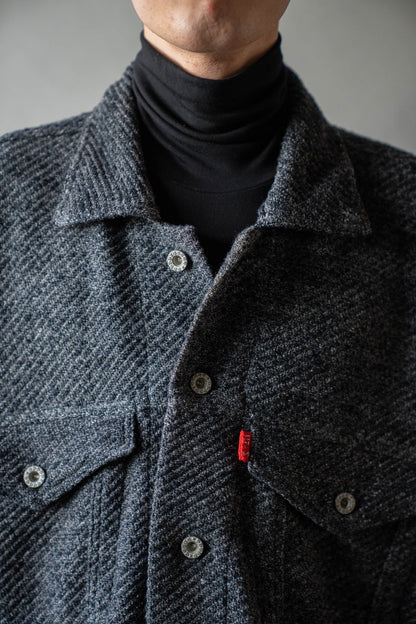 Hand Stitched Rigid Denim Knit Jacket