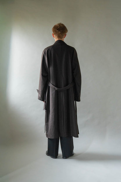 WOOL CASHMERE OVERSIZED PEAK LAPEL CHESTER COAT(ST.1533)