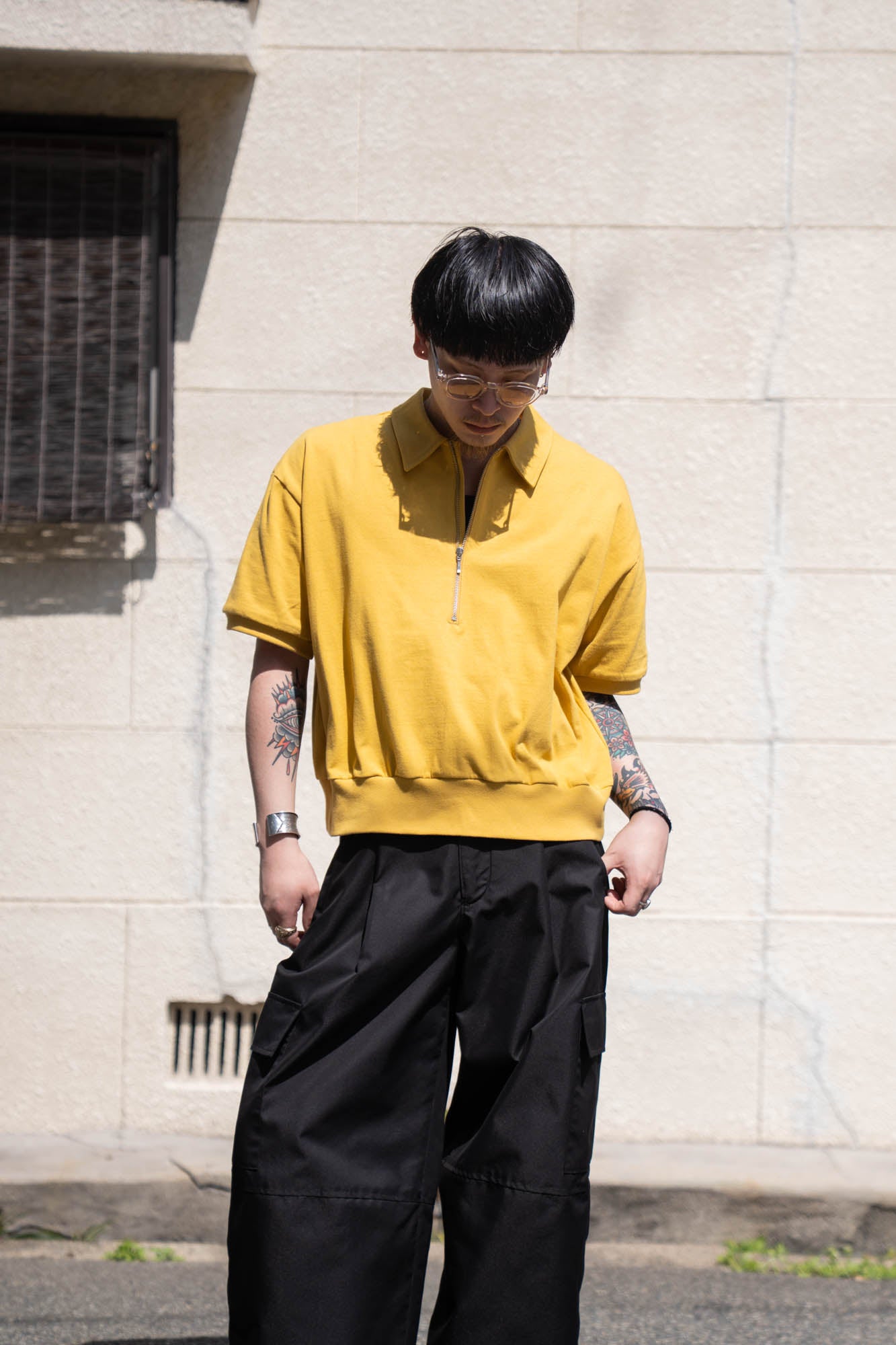 HALF ZIP JERSEY SHORT SLEEVE