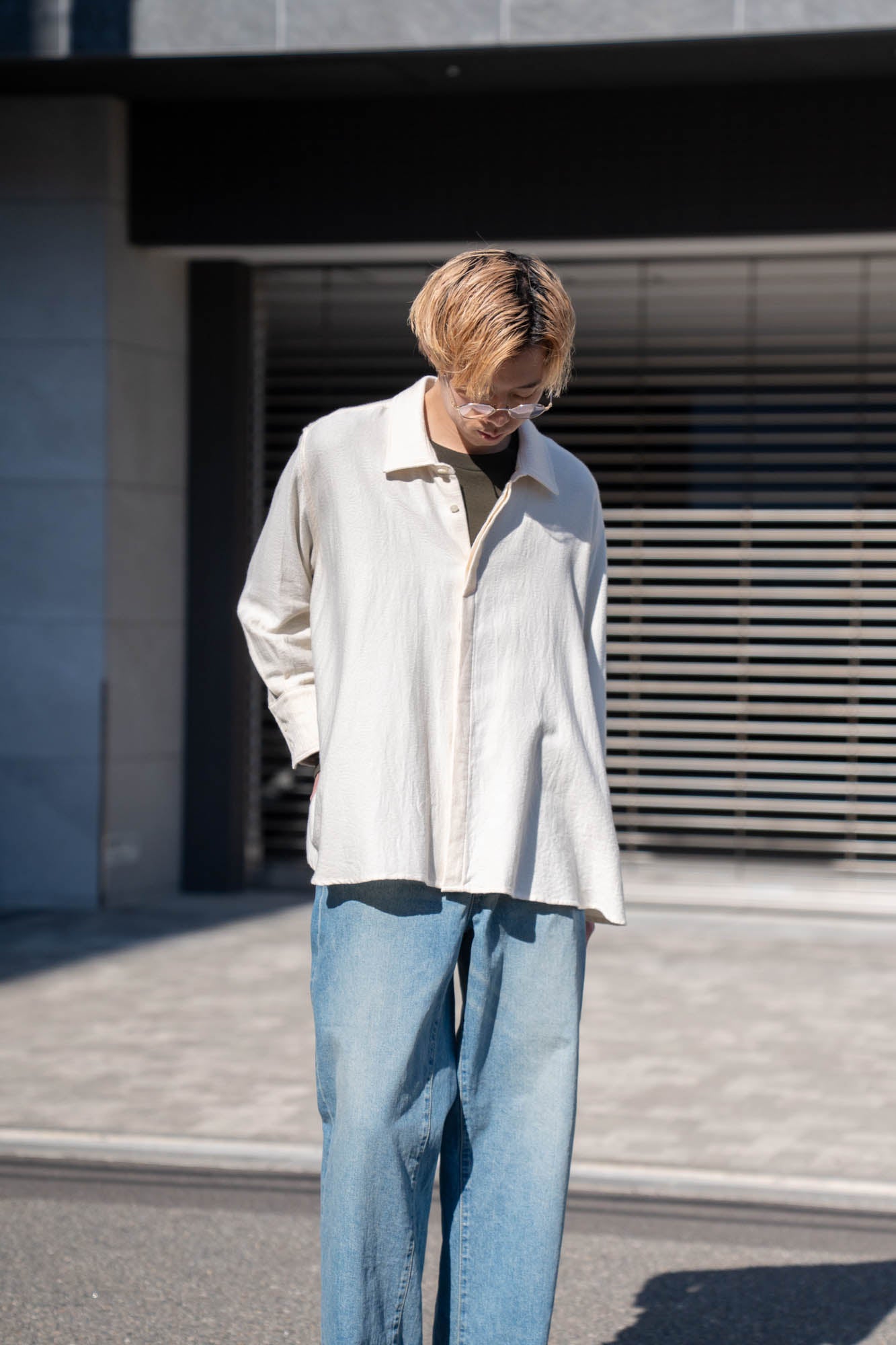 Draped Shirt-Jacket in KP