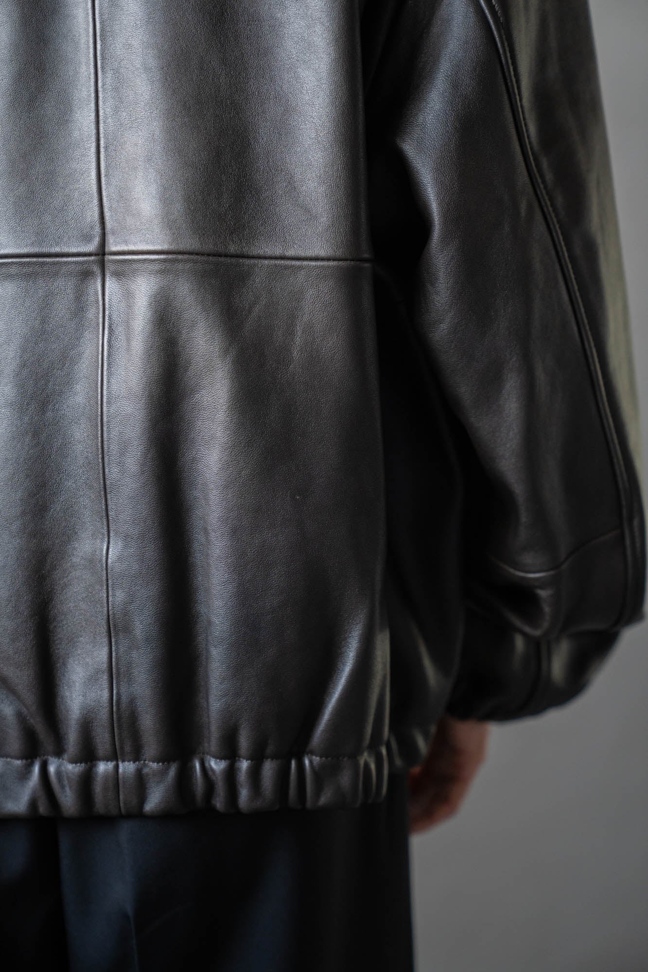 SHEEP LEATHER ZIP SHORT JACKET(ST.1555)