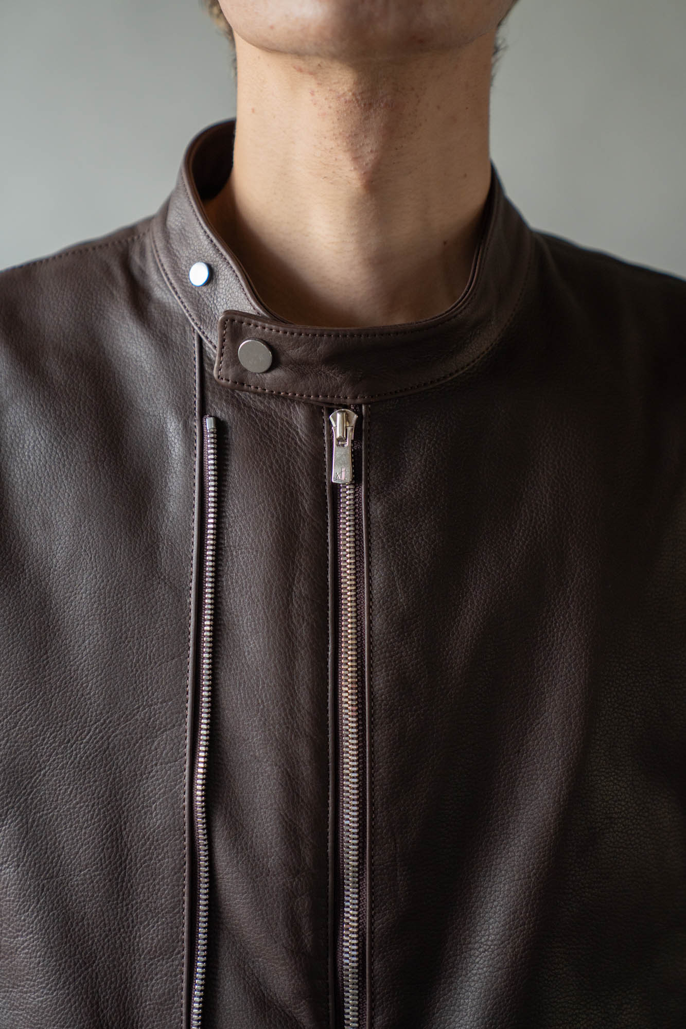 Leather Double Zip-up Blouson