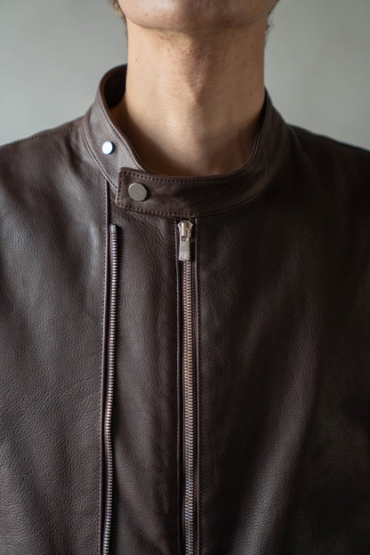Leather Double Zip-up Blouson