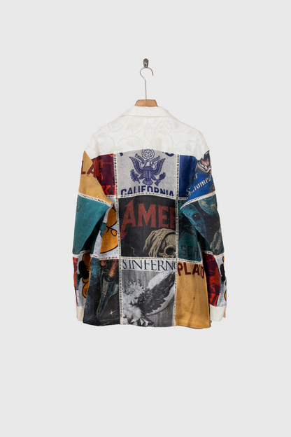 Patchworked Silk Shirt