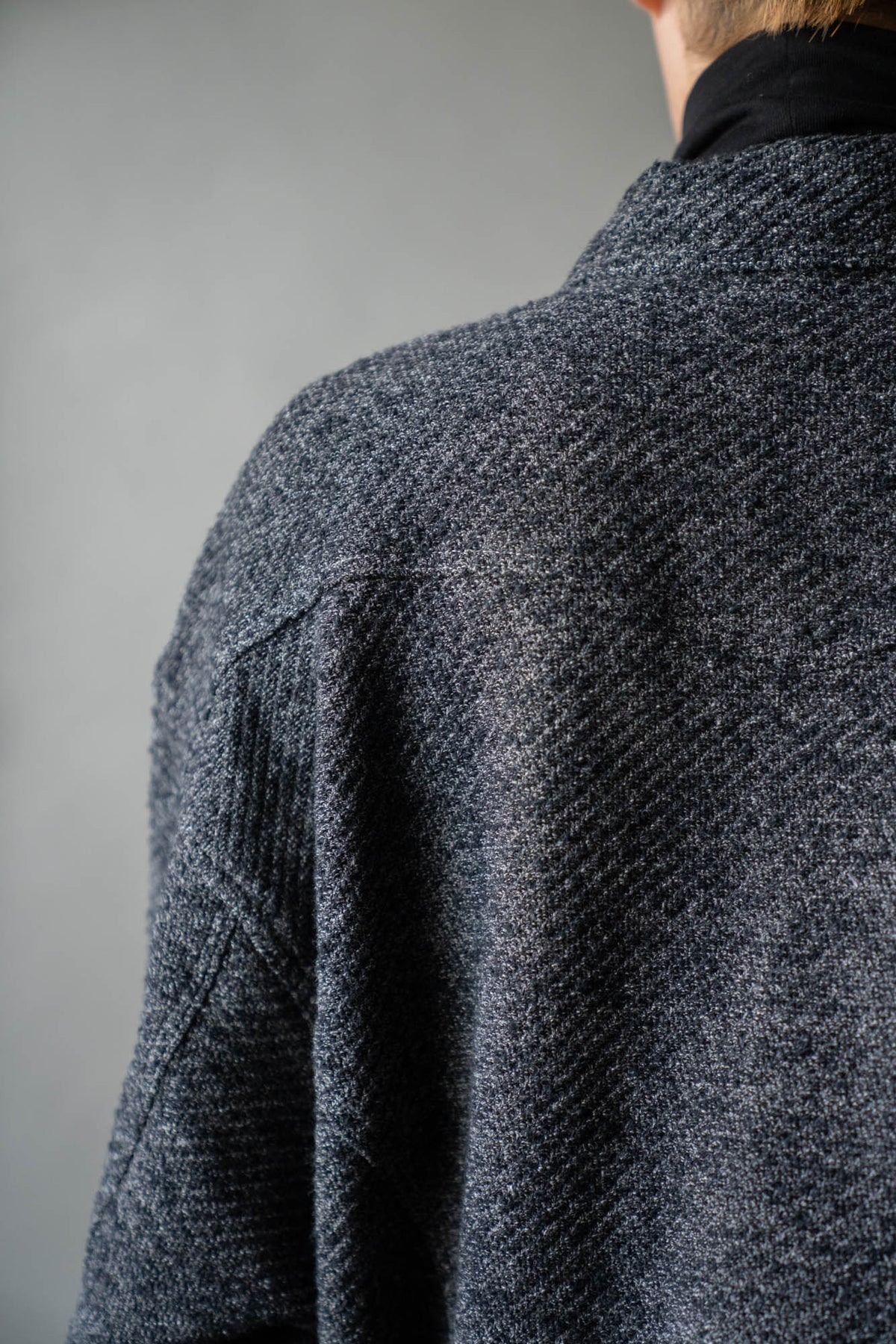Hand Stitched Rigid Denim Knit Jacket